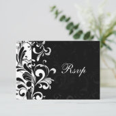 現代的なモノクロの渦巻き 出欠カード (スタンド正面)