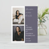 現代的なライラック 追憶のメモリー葬写真 招待状 (スタンド正面)