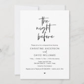 現代的なリハーサルディナー　招待された前夜 招待状 (正面)