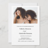 現代的な二重卒業パーティー クラス23 招待状 (裏面)