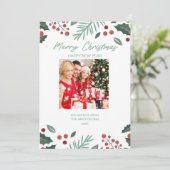 現代的な写真コラージュ メリークリスマス ホリデー カード (スタンド正面)