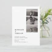 現代的な写真付きの駆け落ち発表 招待状 (スタンド正面)