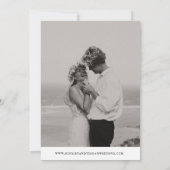 現代的な写真付きの駆け落ち発表 招待状 (裏面)