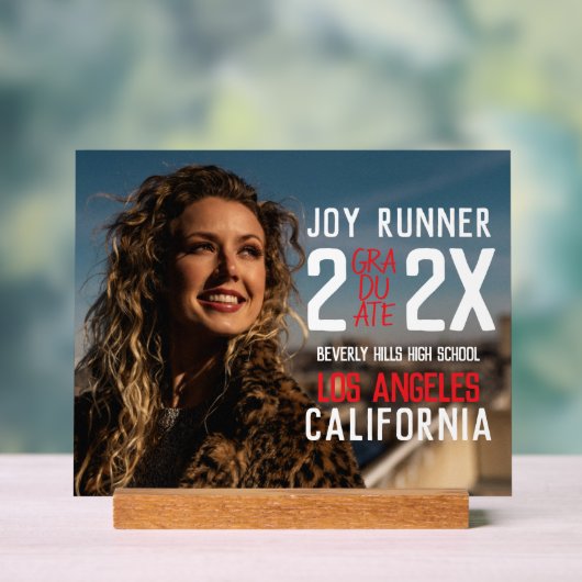 現代的な写真 高校卒業記念 アクリルサイン (ニュートラル)