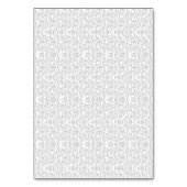 現代的な壁紙デザインをフィーチャーしたアレンジ テーブルナンバー (裏面)