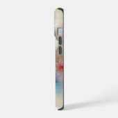 現代的な宇宙の抽象デザイン iPhone 15ケース (左側面)