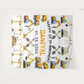 現代的な建設スタイルのシンプルな子供の誕生日 タペストリー (正面(横))