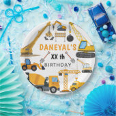 現代的な建設スタイルのシンプルな子供の誕生日 ペーパープレート (パーティー)