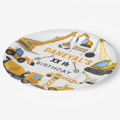 現代的な建設スタイルのシンプルな子供の誕生日 ペーパープレート (アングル)