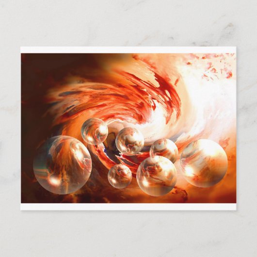 現代的な抽象アート ポストカード (正面)