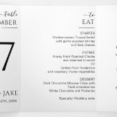 現代的な挙式 ウェディングパーティ 夕食 愛の記憶 三つ折り招待状 (内部中)