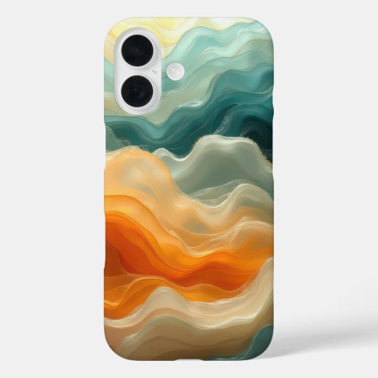 現代的な流動波の抽象画 Case-Mate iPhoneケース (裏面)