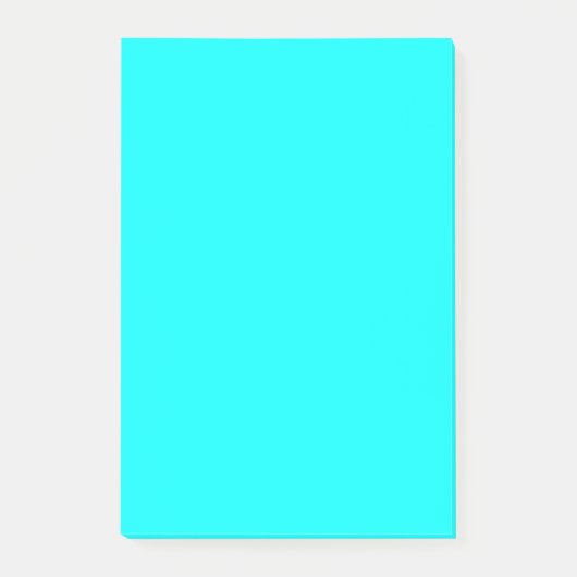 現代的な無地の明るいシアンアクア ポストイット (正面)