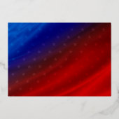 現代的な独立記念日パーティーの愛国的なデザイン 箔招待状 (裏面)