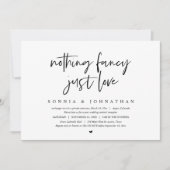 現代的な秘密の結婚式、贅沢は不要、ただ愛を大切に 招待状 (正面)