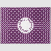 現代的な紫の水玉模様 薄葉紙 (正面)