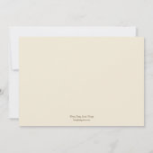 現代的な結婚式招待状 - カーキ 招待状 (裏面)