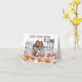 現代的な花の幸せな母の日のカード カード (黄色い花)