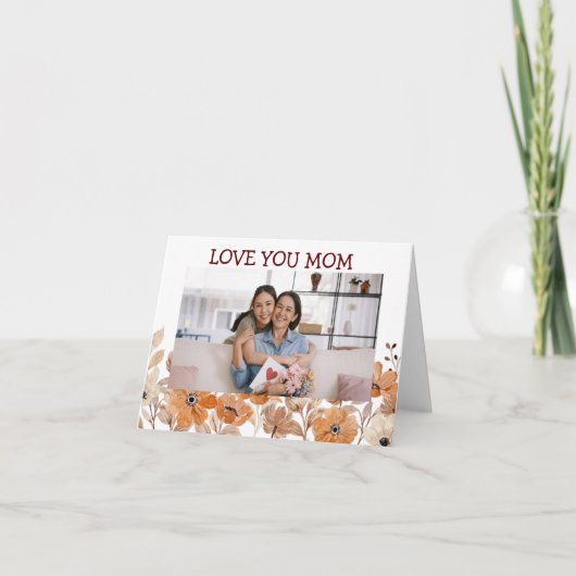 現代的な花の幸せな母の日のカード カード (正面)