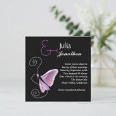 現代的な蝶の結婚式招待状 招待状 (スタンド正面)