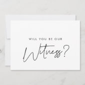 現代的な誓いの言葉を添えたプロポーズ 招待状 (正面)