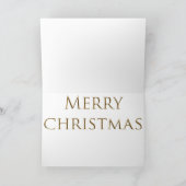 現代的な雪の青い森のクリスマス シーズンカード (内部)