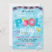 現代的な7月4日パーティー 招待状 (正面)