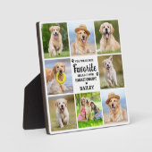 現代的な8枚の写真コラージュペット犬ロス追悼 フォトプラーク (正面)