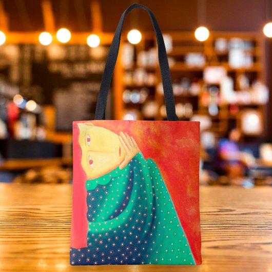 現代美術の思考する女性の絵画 トートバッグ