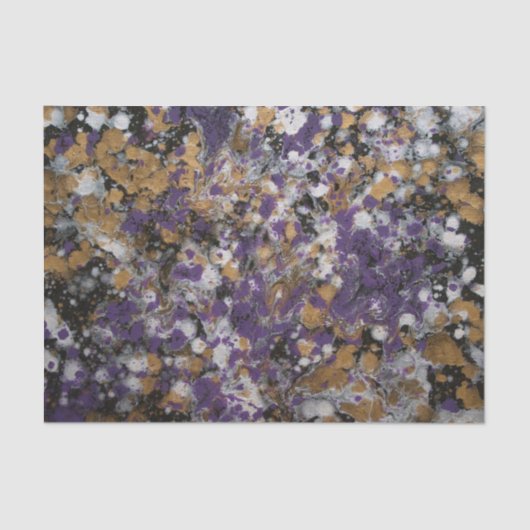 現代美術の絵画のスライバ及び金ゴールド 薄葉紙 (正面)