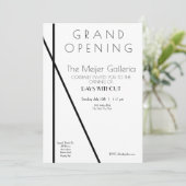 現代美術ギャラリー グランドオープニング招待状 セーブザデート (スタンド正面)