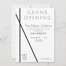 現代美術ギャラリー グランドオープニング招待状