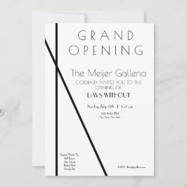 現代美術ギャラリー グランドオープニング招待状 セーブザデート