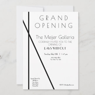 現代美術ギャラリー グランドオープニング招待状 セーブザデート