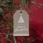 現代風のクリスマスギフトタグにカスタム写真を添えて ギフトタグ