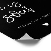 現代風のモダンなブラックラブは甘い ポスター (角)