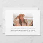 現代風の卒業写真 案内状 (裏面)