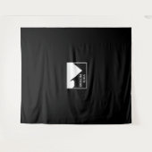 現代風シンプルなオリジナルウェディングフォトを作成 タペストリー (正面(横))