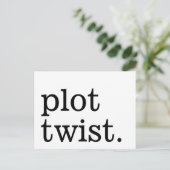 現代風シンプルカジュアルウェディング延期 ポストカード (スタンド正面)