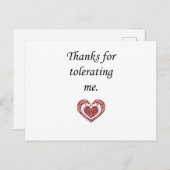 現代風バレンタインデーに感謝 ポストカード (正面/裏面)