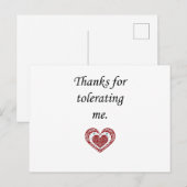 現代風バレンタイン、ありがとう ポストカード (正面/裏面)