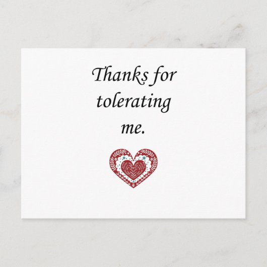 現代風バレンタイン、ありがとう ポストカード (正面)