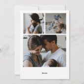 現代風ミニマルな母の日の写真コラージュ シーズンカード (裏面)