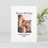 現代風ラブホリデー家族写真 招待状 (スタンド正面)