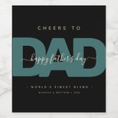 現代風「お父さんに乾杯」父の日 ワインラベル (シングルラベル)
