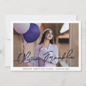 現代高校の写真 卒業パーティー 招待状 (正面)