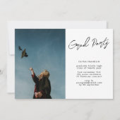 現代高校の写真 卒業パーティー 招待状 (裏面)