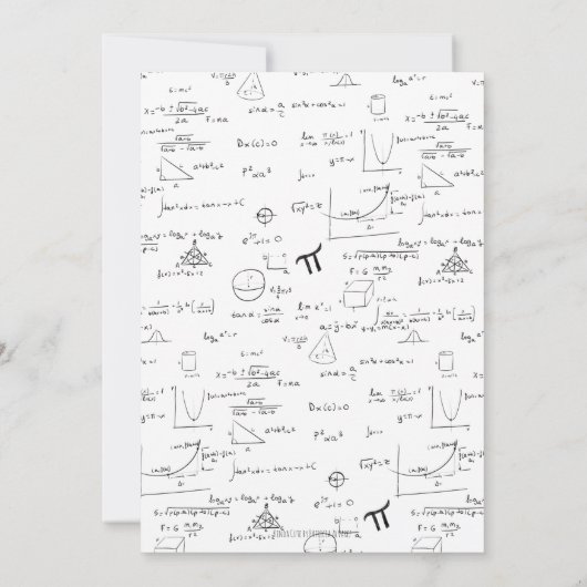 現代高校の数学卒業 招待状 (裏面)