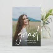 現代高校写真卒業お知らせ 招待状 (スタンド正面)