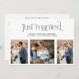 現代 結婚しました 4枚 写真 受け取りのみ ご招待 招待状